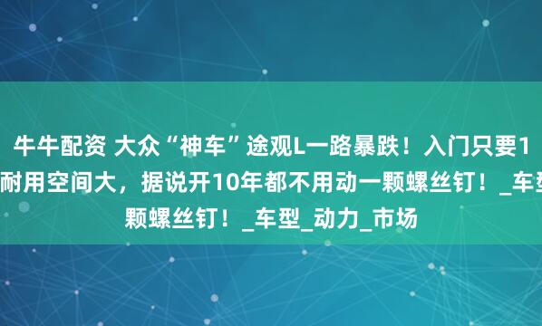 牛牛配资 大众“神车”途观L一路暴跌！入门只要12.9万，皮实耐用空间大，据说开10年都不用动一颗螺丝钉！_车型_动力_市场