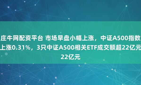 庄牛网配资平台 市场早盘小幅上涨，中证A500指数上涨0.31%，3只中证A500相关ETF成交额超22亿元